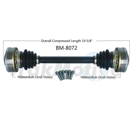 Surtrack Axle Cv Axle Shaft, Bm-8072 BM-8072